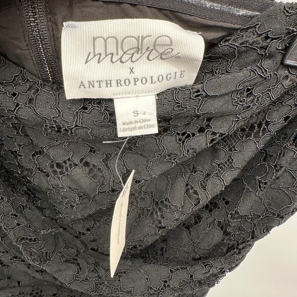 ANTHROPOLOGIE x MARE MARE NWT Black Lace Strapless Blouse // S - Picture 5 of 13